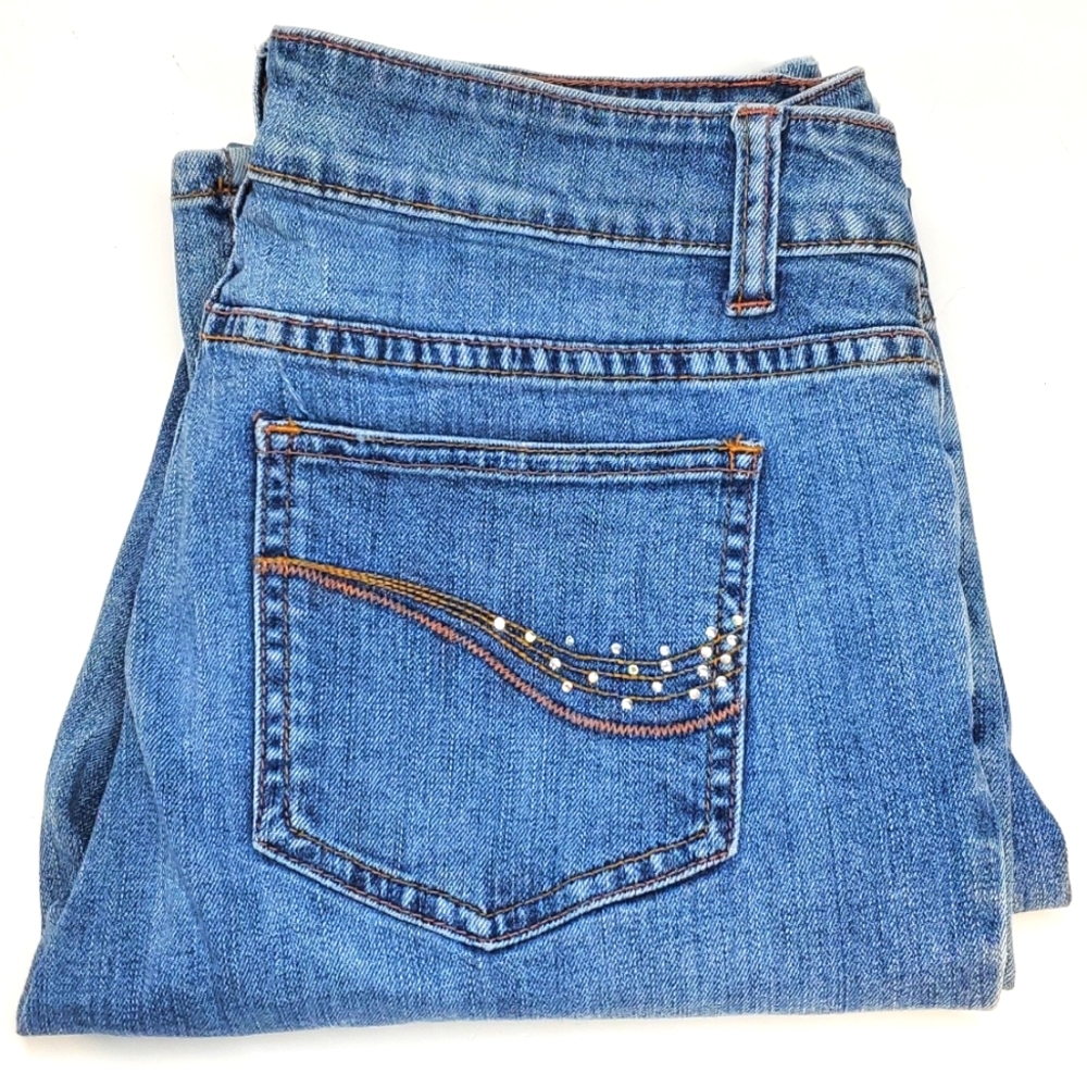Apostrophe Stretch Blue Jeans Medium Wash 8